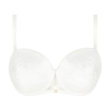 LISE CHARMEL Plus-size padded bandeau bra Sublime Organza Ecru Nacre