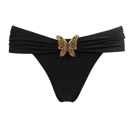 LULI FAMA Brief bikini bottom Gilded Butterfly Black