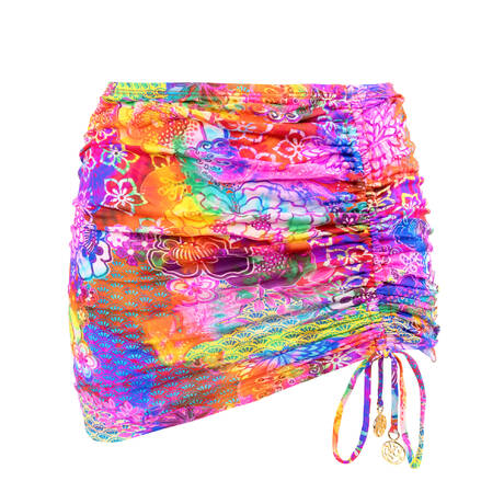 LULI FAMA Beach skirt Blooming Spark Multicolor