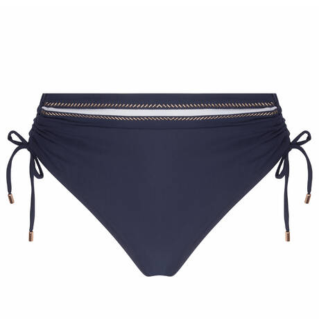 LISE CHARMEL Adjustable drawstring bikini bottom Cordage Precieux Cordage Navy