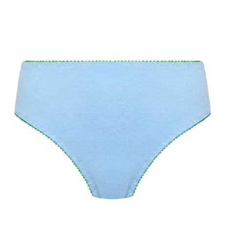 DORA LARSEN Cotton High-waisted panty Blossom Blue