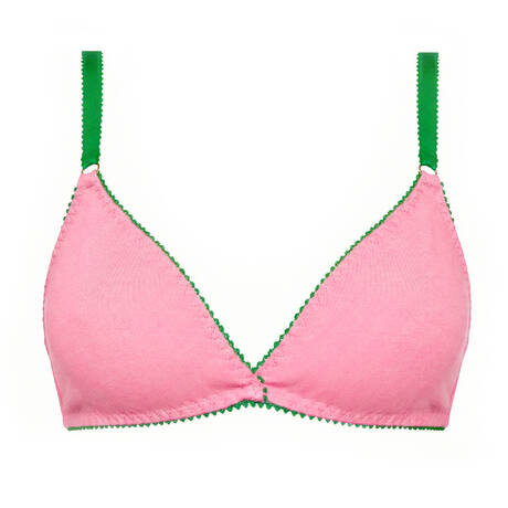 DORA LARSEN Cotton Wireless bra Fannie Pink