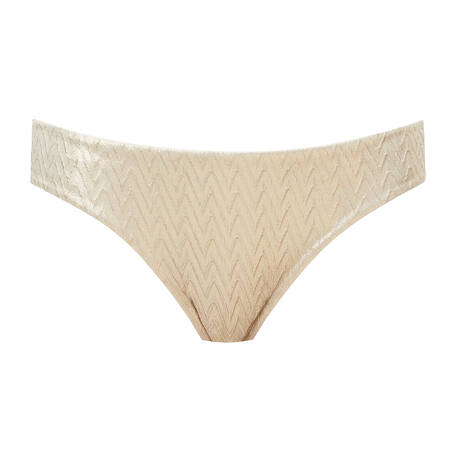 LULI FAMA Bikini-Slip Liquid Voltage Gold