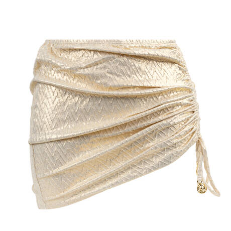LULI FAMA Beach skirt Liquid Voltage Gold