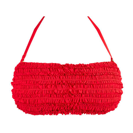 LULI FAMA Bandeau bikini top Sweet Love Red