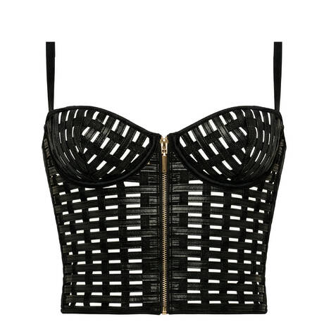 LIVY Bustier with front opening Black Light Black