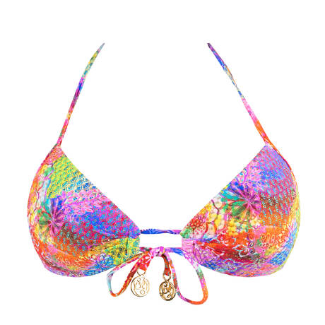 LULI FAMA Push-up bikini top Blooming Spark Multicolor