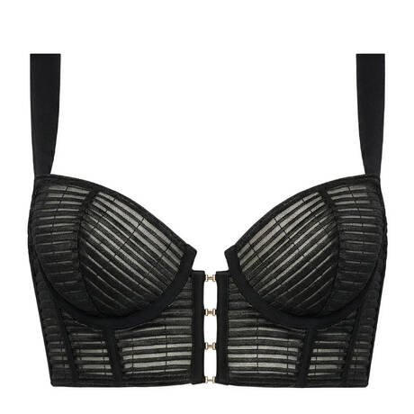 LIVY Bustier with front opening Vibrant Night Black