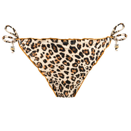 BANANA MOON Bas de maillot de bain slip brésilien lacets Luma Savari Beige