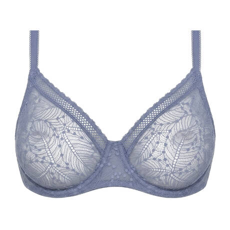 SIMONE PÉRÈLE Soutien-gorge armatures en dentelle Comète Bleu Chambray