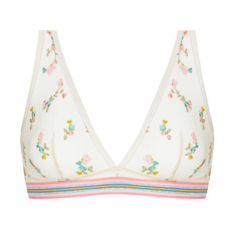 MEY Triangle bra Poetry Flowery Almond Milk