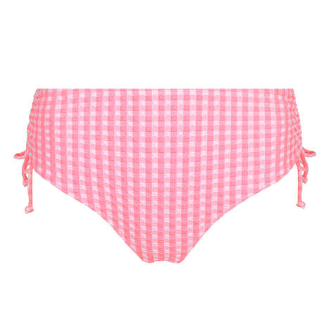 MARIE JO Tie side high-waisted bikini bottom Mary Lynn Rose Gingham