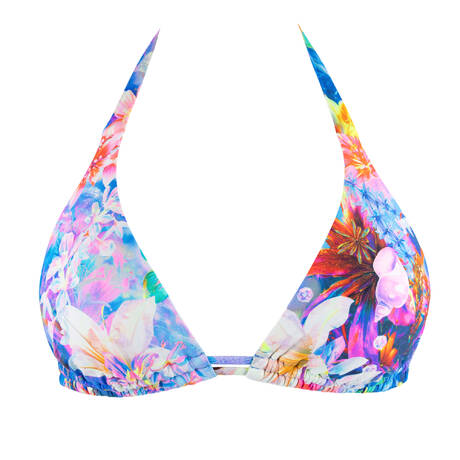LULI FAMA Wireless Triangle bikini top Underwater Dreaming Multicolor