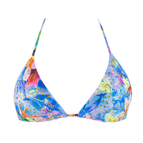 LULI FAMA Triangle bikini top Underwater Dreaming Multicolor