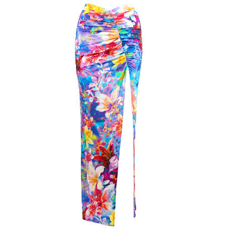 LULI FAMA Long beach skirt Underwater Dreaming Multicolor