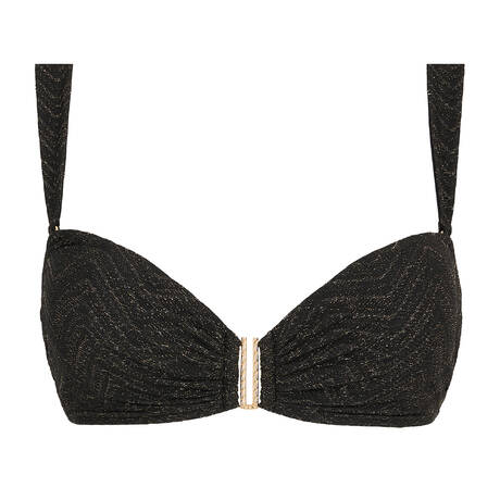 AUBADE Bandeau bikini top Golden Horizon Black