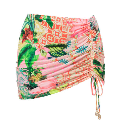 LULI FAMA Beach skirt Opulent Eden Multicolor