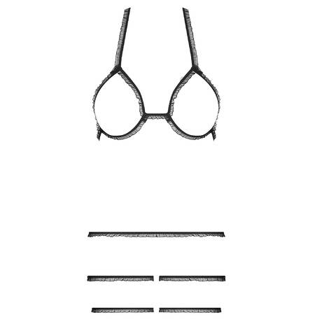 MAISON CLOSE Ensemble de lingerie ouvert Trompe L'oeil Les Fétiches Noir