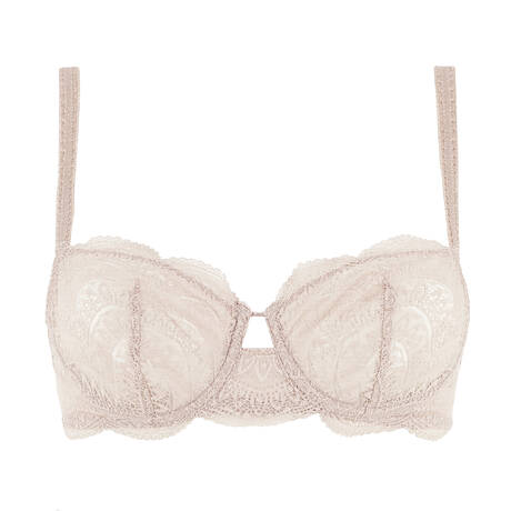 SIMONE PÉRÈLE Lace demi-cup bra Karma Peau Rosée