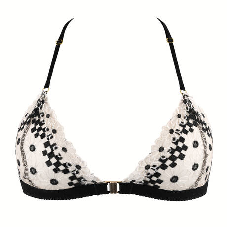 NETTE ROSE Triangle bra with front opening Oakley Black
