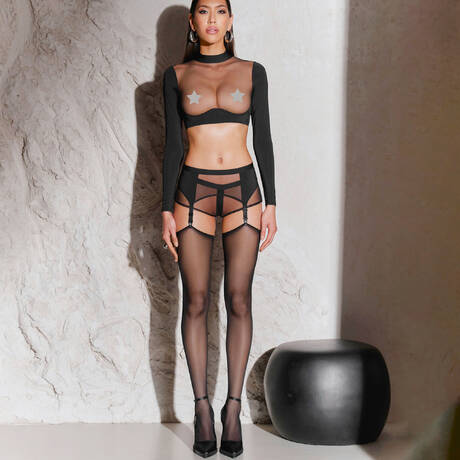 4 pieces set Maison Close Pure Tentation Black