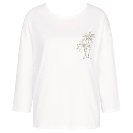 TRIUMPH Cotton 3/4 sleeve t-shirt Mix & Match Silk White