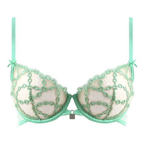 SHIKKOSA Demi-cup bra Chains Jelly Mint