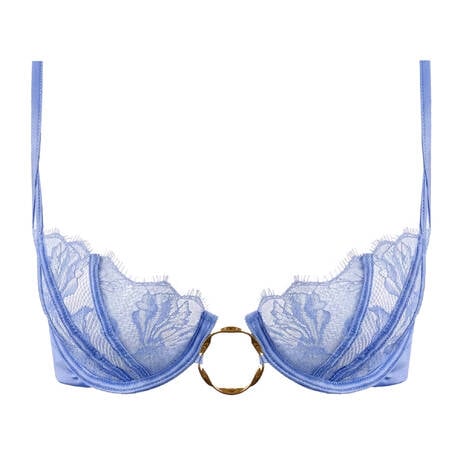 LIVY Halbschalen-BH aus Seide und Spitze Dahlia Street Ultra Marine
