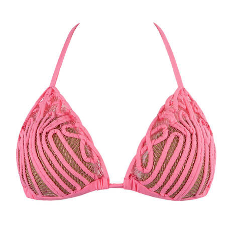 MARJOLAINE Triangle bikini top Asma Swim Blush