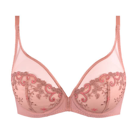 SIMONE PÉRÈLE Full-cup plunge bra Délice Rose Fumé