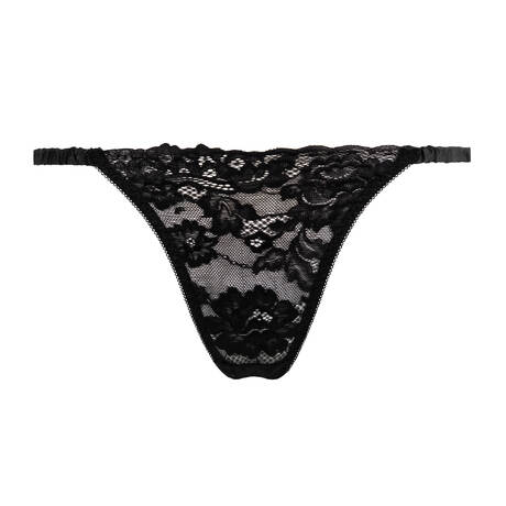 MARJOLAINE Tanga Chroméa en dentelle Carmela Noir