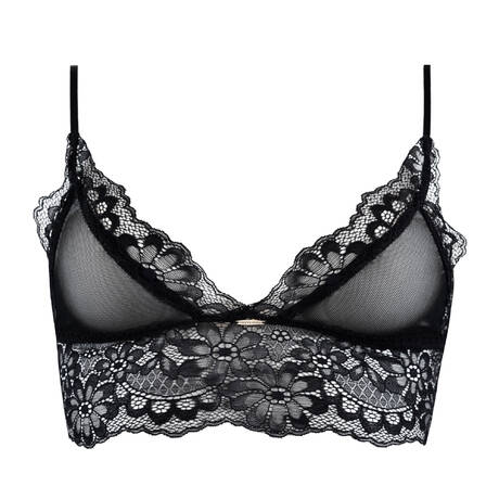 NETTE ROSE Longline-BH aus Spitze Harley Schwarz