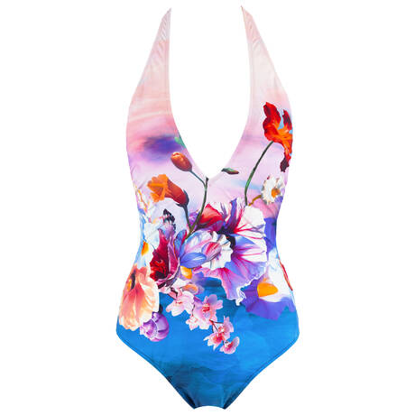 GOTTEX Wireless Open-back one-piece swimsuit Under the Sea Multicolor