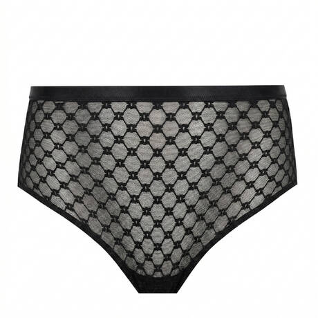 SIMONE PÉRÈLE Lace Smoothing high-waisted thong Plume Black