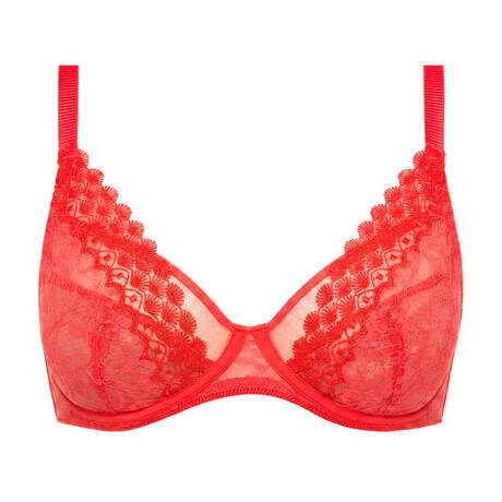SIMONE PÉRÈLE Lace Triangle bra Radieuse Flamingo