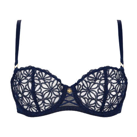 AUBADE Demi-cup bra Secret Memories Deep Blue