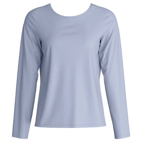 CALIDA T-Shirt mit langen Ärmeln aus Baumwolle Favourites Tiles Aura Blue