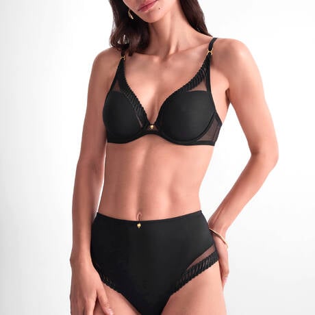 2 pieces set AUBADE Sheer Emotion Black
