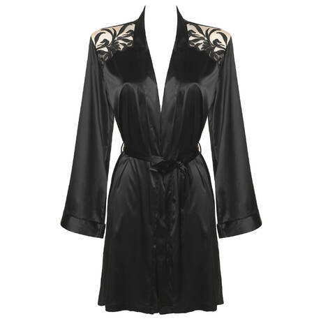 PRELUDE Satin Negligee Splendia Black
