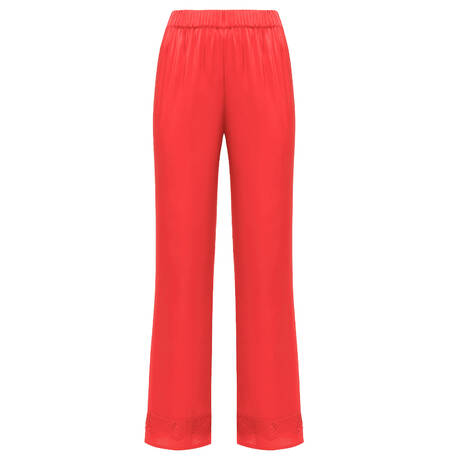 SIMONE PÉRÈLE Pantalon de pyjama en satin Satin Secrets Flamingo