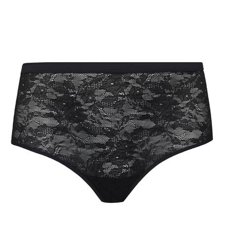 MARLIES DEKKERS Culotte haute en dentelle Cypher Black and Sand