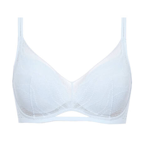 TRIUMPH Soutien-gorge push-up sans armatures en dentelle Breathe & Lift Smart Light Blue