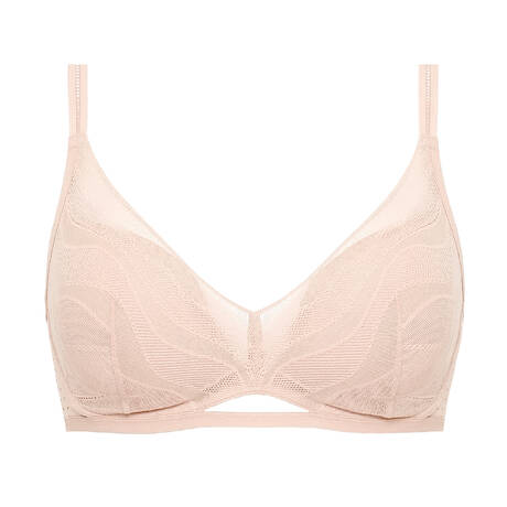 TRIUMPH Lace Wireless push-up bra Breathe & Lift Smart Neutral Beige