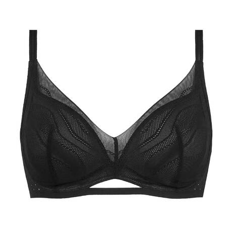 TRIUMPH Push-up-BH ohne Bügel aus Spitze Breathe & Lift Smart Schwarz
