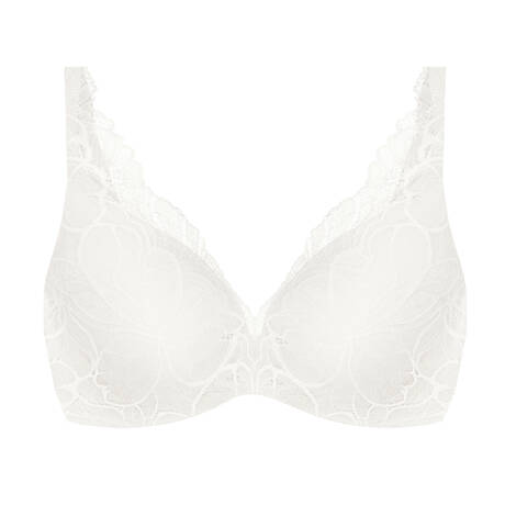TRIUMPH Padded triangle bra lace Body Make-Up Illusion Lace Ecru White