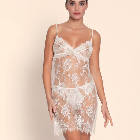 2 pieces set LISE CHARMEL Sublime Organza Ecru Nacre