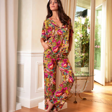 2 pieces set LISE CHARMEL Danse des Fleurs Fushia Vert