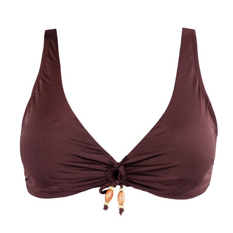 LIVIA Celaya Triangel-Badeanzug-Oberteil Mandraki Prune