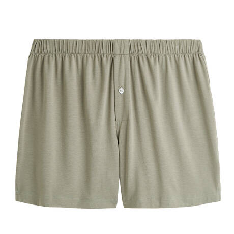 LAURENCE TAVERNIER Cotton and modal Men's boxer shorts Basile Khaki