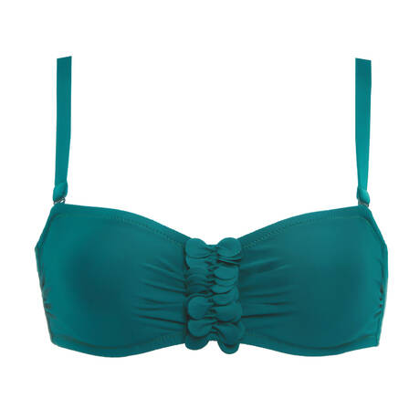 SIMONE PÉRÈLE Bandeau bikini top Paloma Emeraude